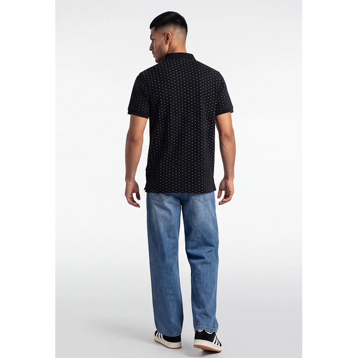Polera Pique Hombre Negro 2