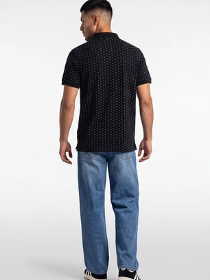 Polera Pique Hombre Negro