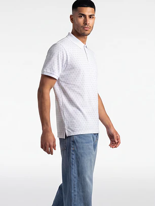 Polera Pique Hombre Blanco