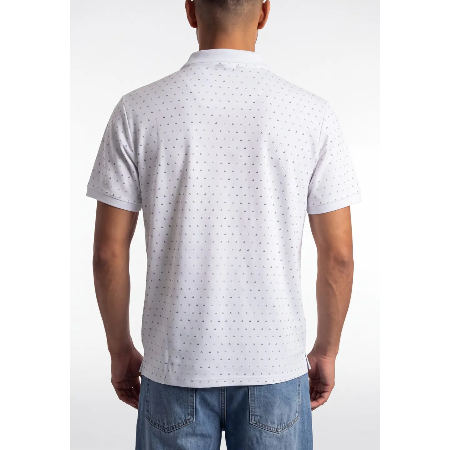 Polera Pique Hombre Blanco 2