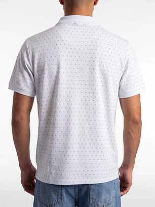 Polera Pique Hombre Blanco