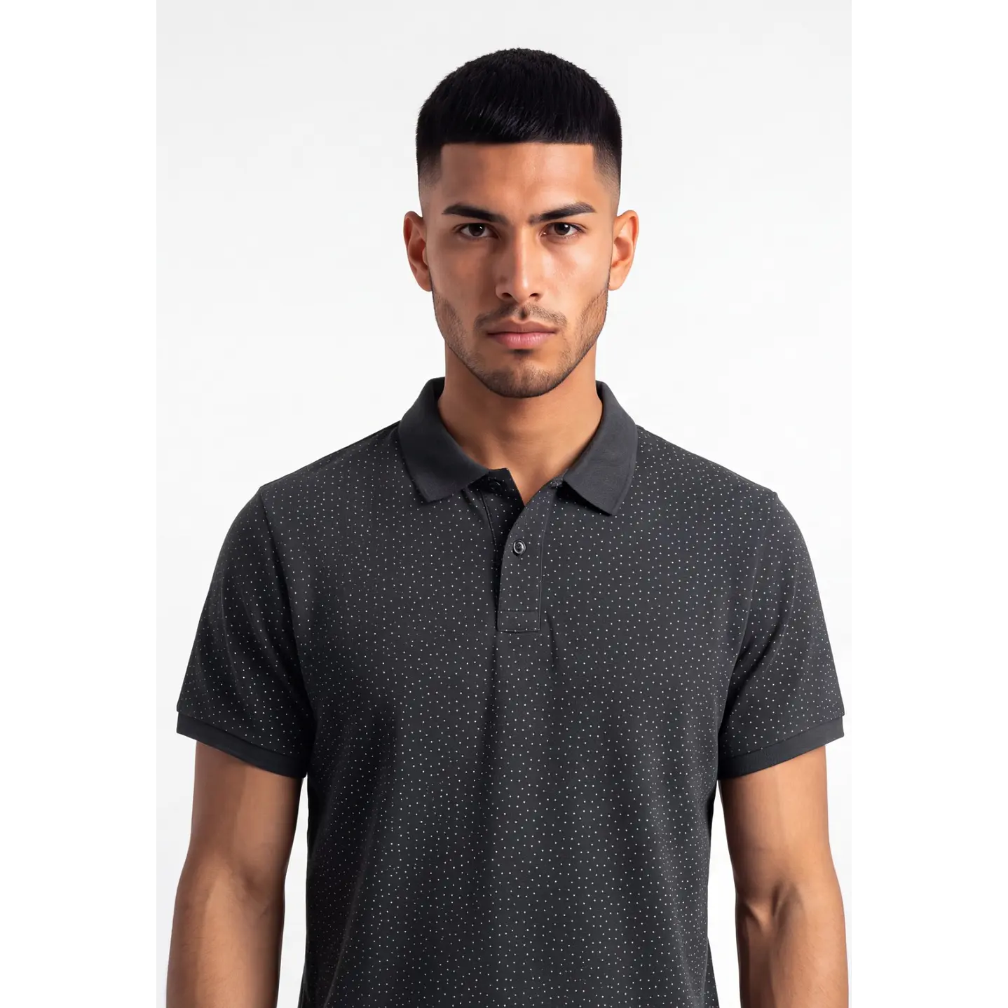 Polera Pique Hombre Gris 4