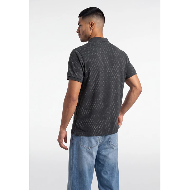 Polera Pique Hombre Gris 2