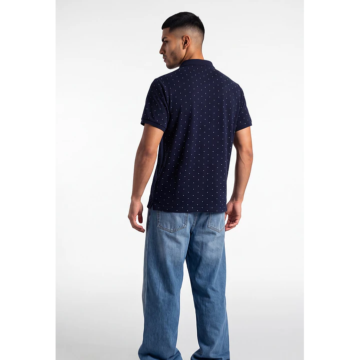 Polera Pique Hombre Azul 2