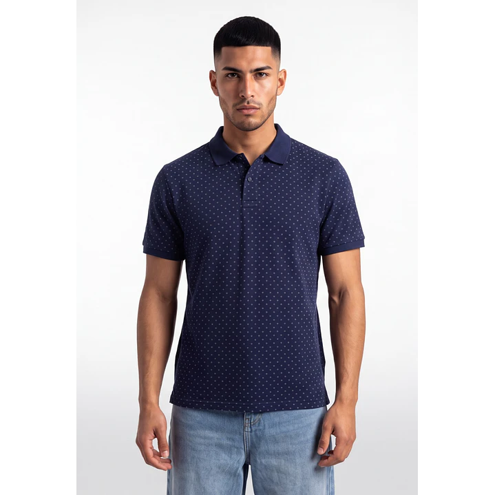 Polera Pique Hombre Gris 1