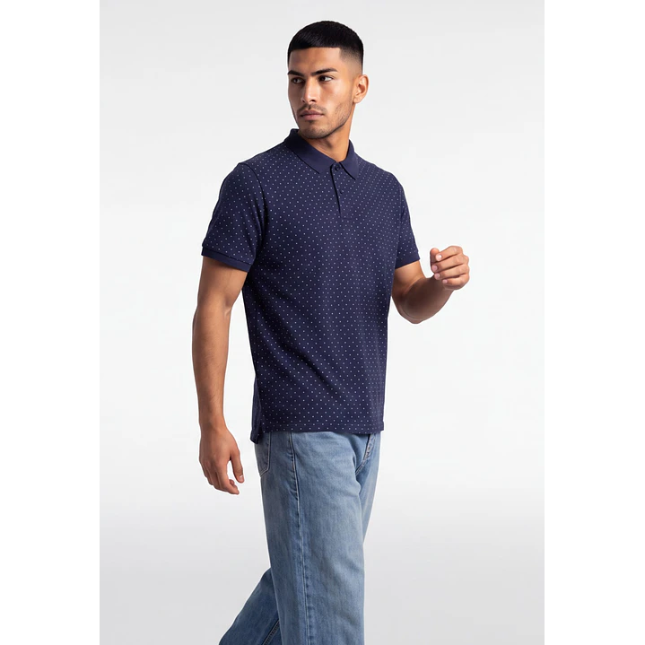 Polera Pique Hombre Gris 4