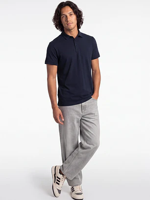 Polera Básica Hombre Azul