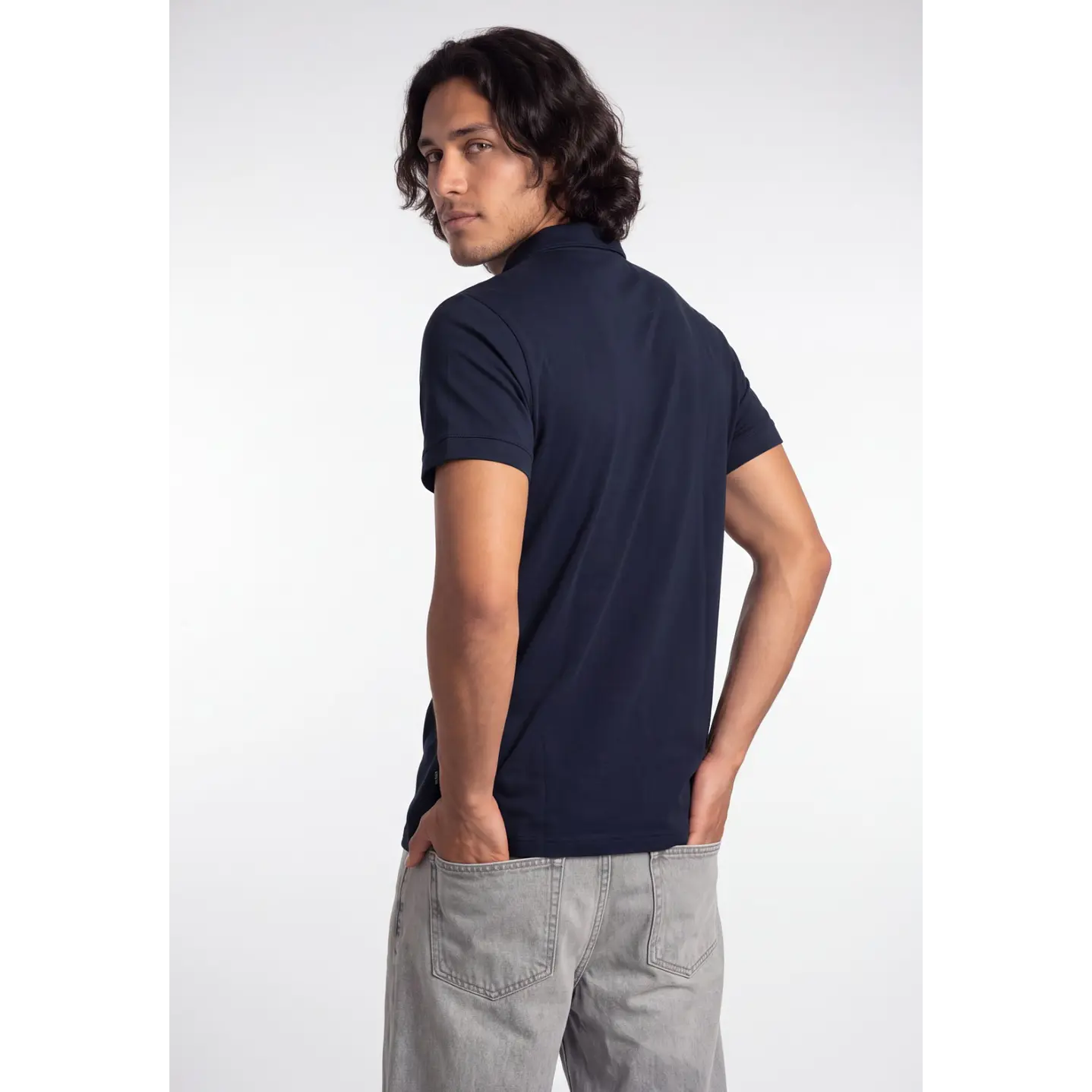 Polera Básica Hombre Azul 2