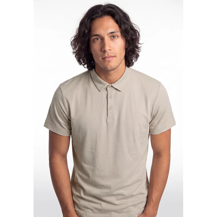 Polera Básica Hombre Beige 4