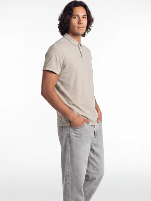 Polera Básica Hombre Beige