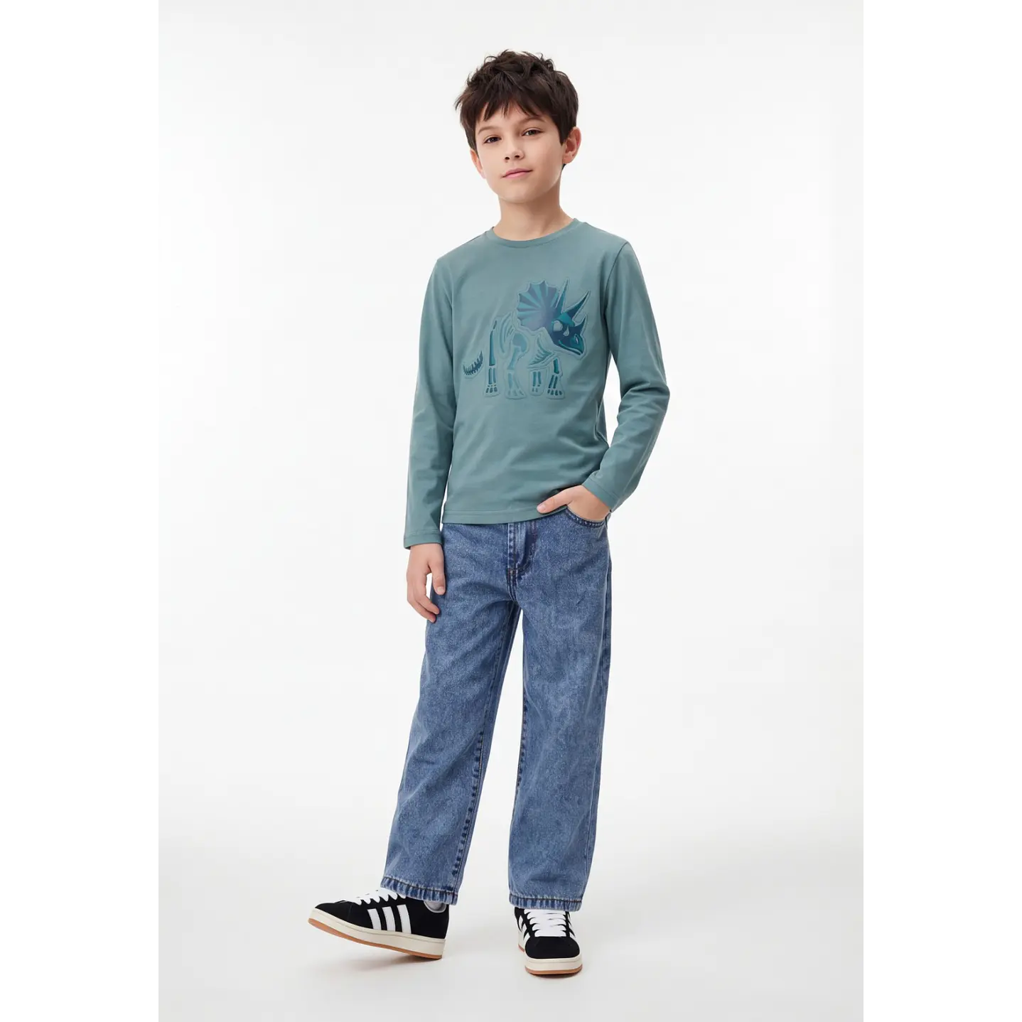 Jeans Capintero Barrel Niño Azul 3
