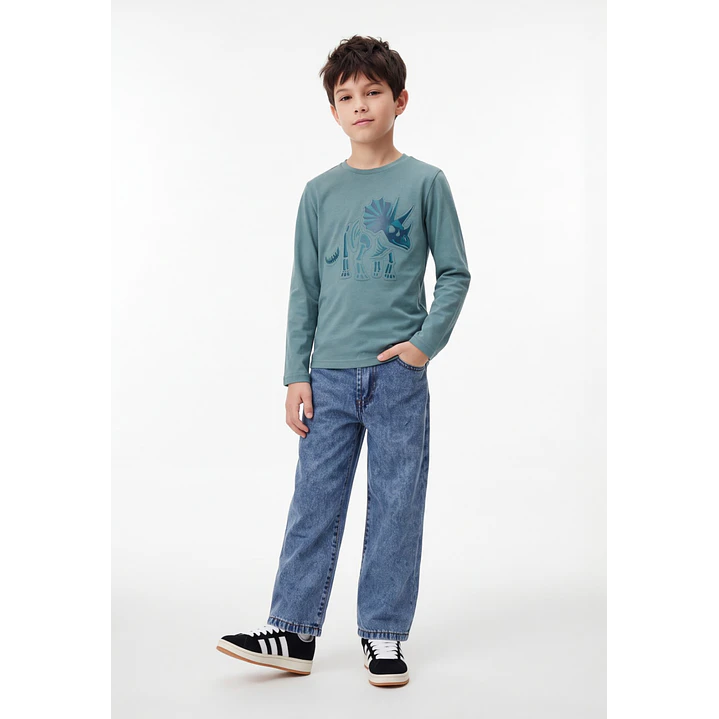 Jeans Capintero Barrel Niño Azul 3