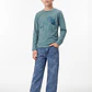 Jeans Capintero Barrel Niño Azul - Miniatura 3