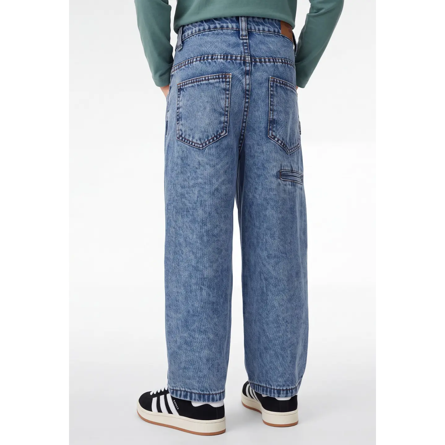 Jeans Capintero Barrel Niño Azul 2