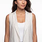 Blazer Rayas Mujer Sin Manga Crudo - Miniatura 4