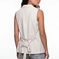 Blazer Rayas Mujer Sin Manga Crudo - Miniatura 2