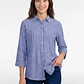 Blusa Rayada Mujer Manga Larga Azul - Miniatura 1