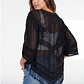 Blusa Macrame Mujer Manga 3/4 Negro - Miniatura 2