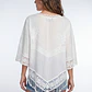 Blusa Macrame Mujer Manga 3/4 Blanco - Miniatura 2
