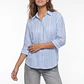 Blusa Rayada Mujer Manga 3/4 Celeste - Miniatura 1
