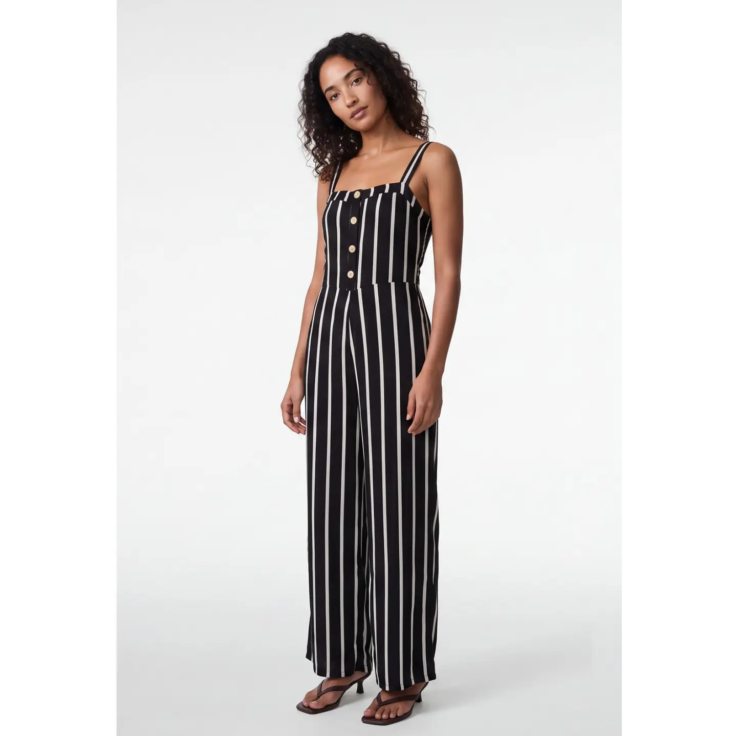 Enterito Largo Tropical Mujer Negro 4