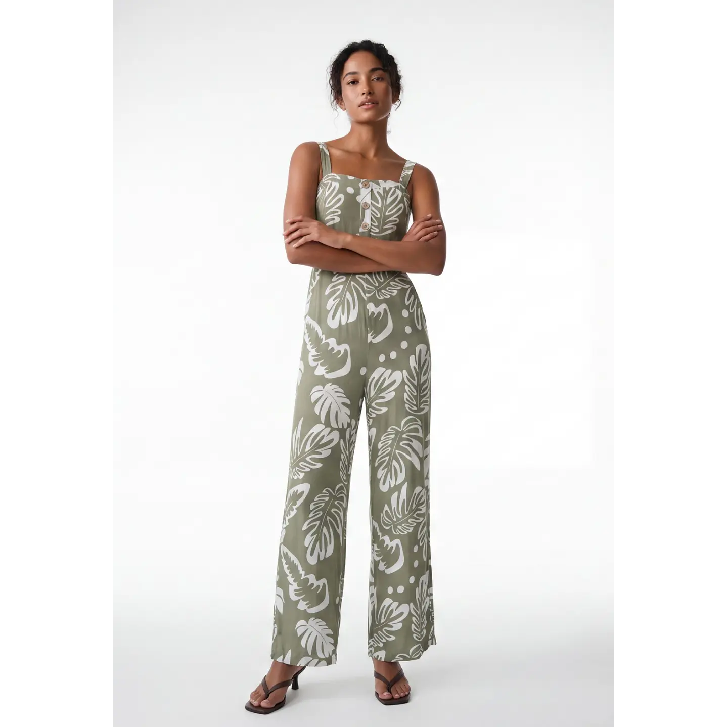 Enterito Largo Tropical Mujer Verde 1