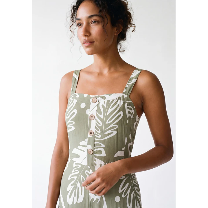Enterito Largo Tropical Mujer Verde 3