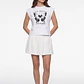 Falda Skort Globo Mujer Blanco - Miniatura 3