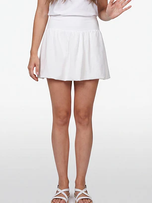 Falda Skort Globo Mujer Blanco
