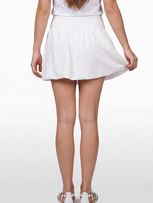 Falda Skort Globo Mujer Blanco