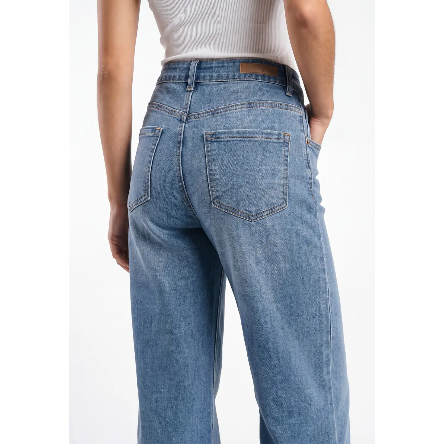 Jeans Wide Leg Mujer Azul 4