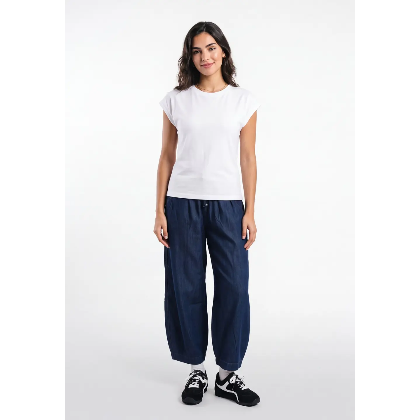 Jeans Bombachos Mujer Azul 3