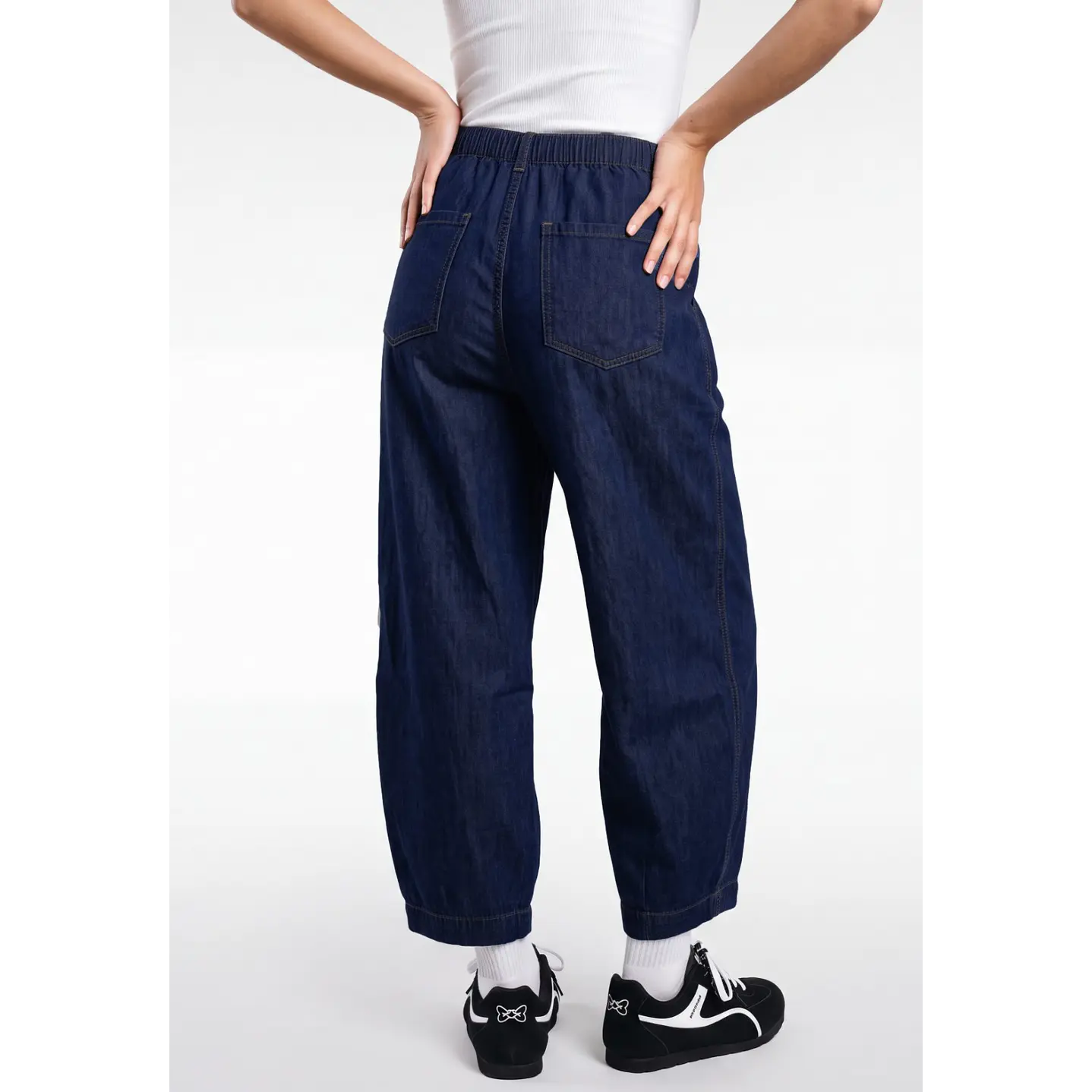 Jeans Bombachos Mujer Azul 2