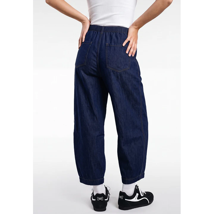 Jeans Bombachos Mujer Azul 2