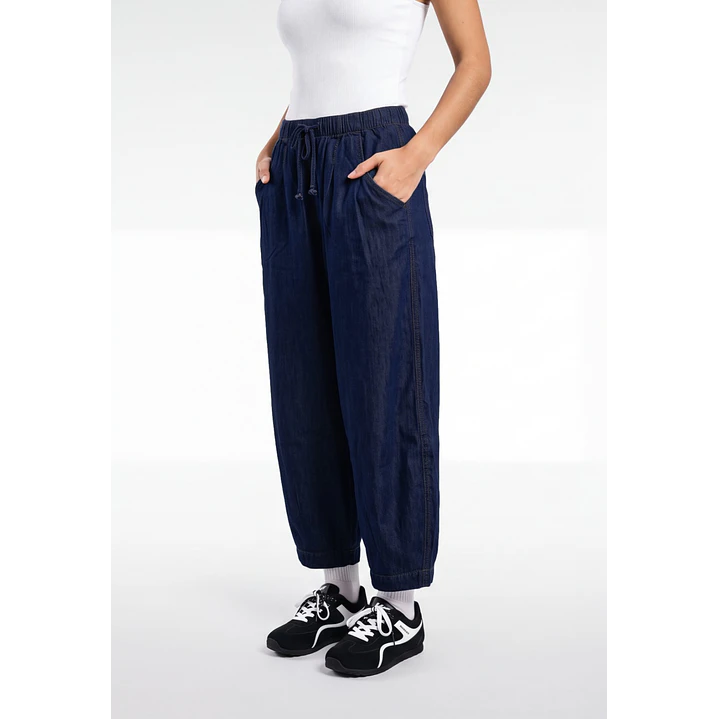 Jeans Bombachos Mujer Azul 1