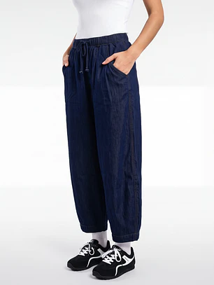 Jeans Bombachos Mujer Azul
