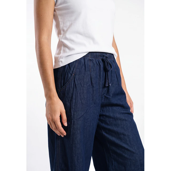 Jeans Bombachos Mujer Azul 4