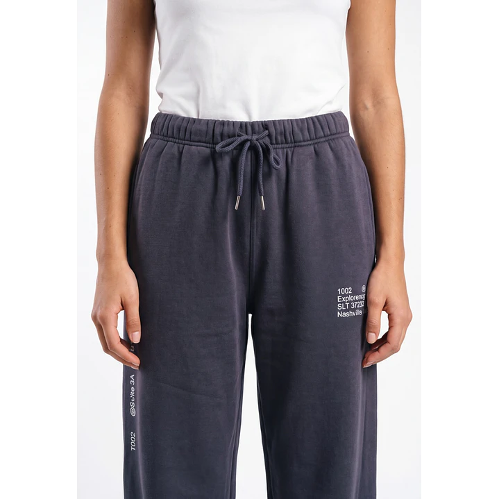 Buzo Letras Jogger Mujer Gris 4