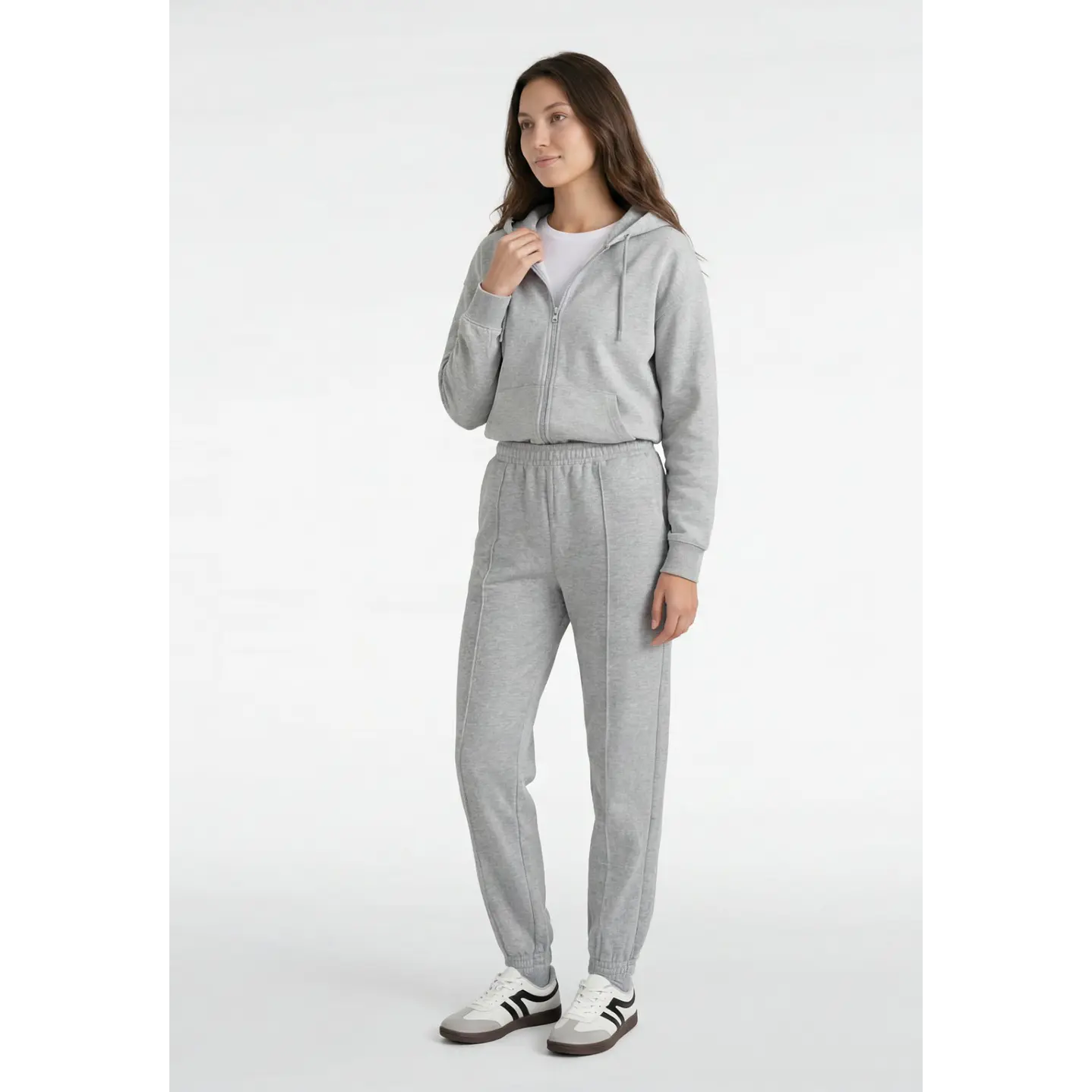 Buzo Básico Mujer Gris 3