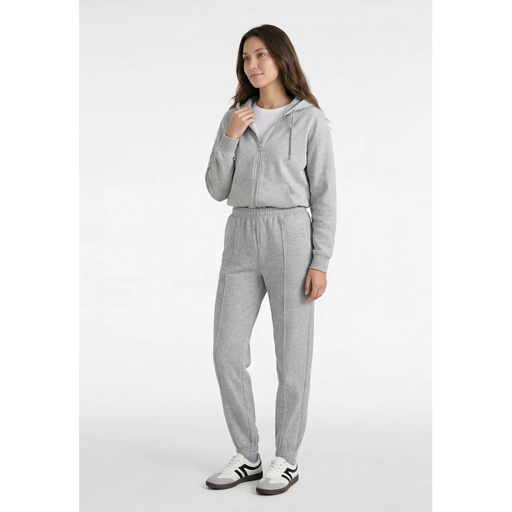 Buzo Básico Mujer Gris 3