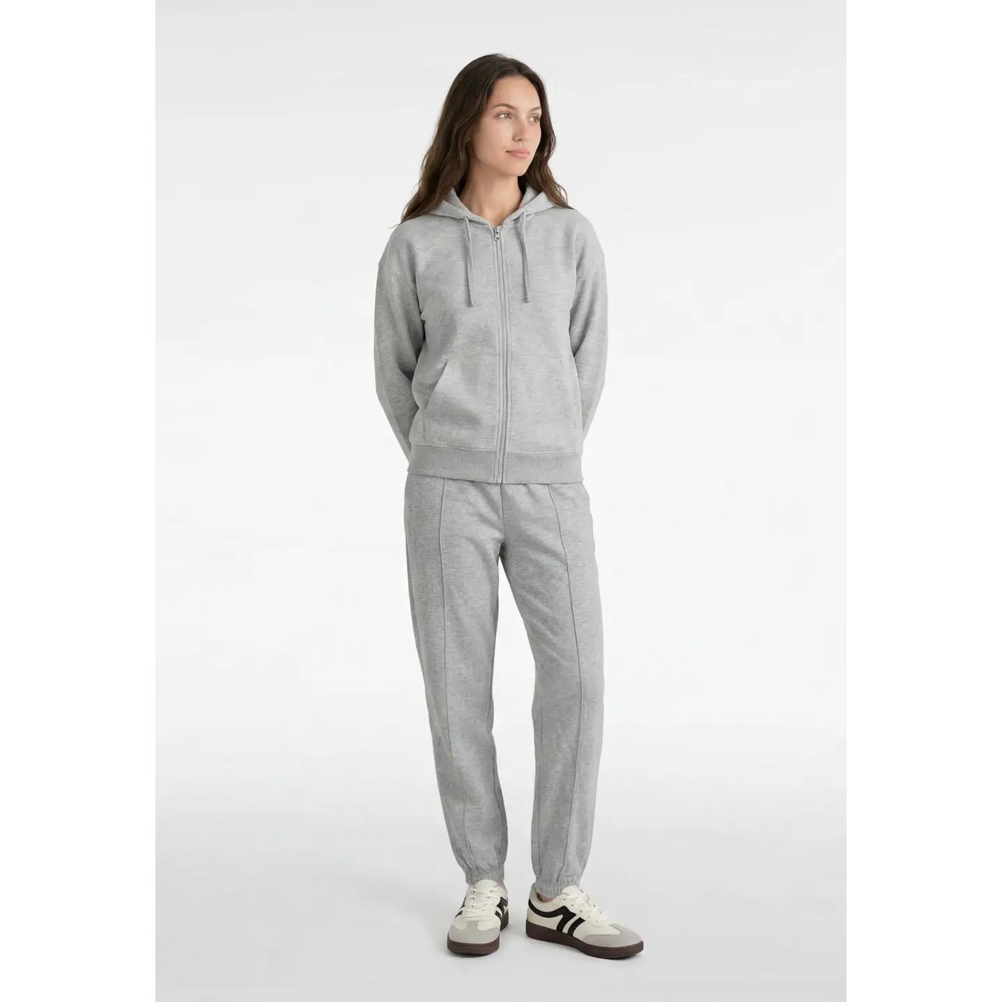 Buzo Básico Mujer Gris 4