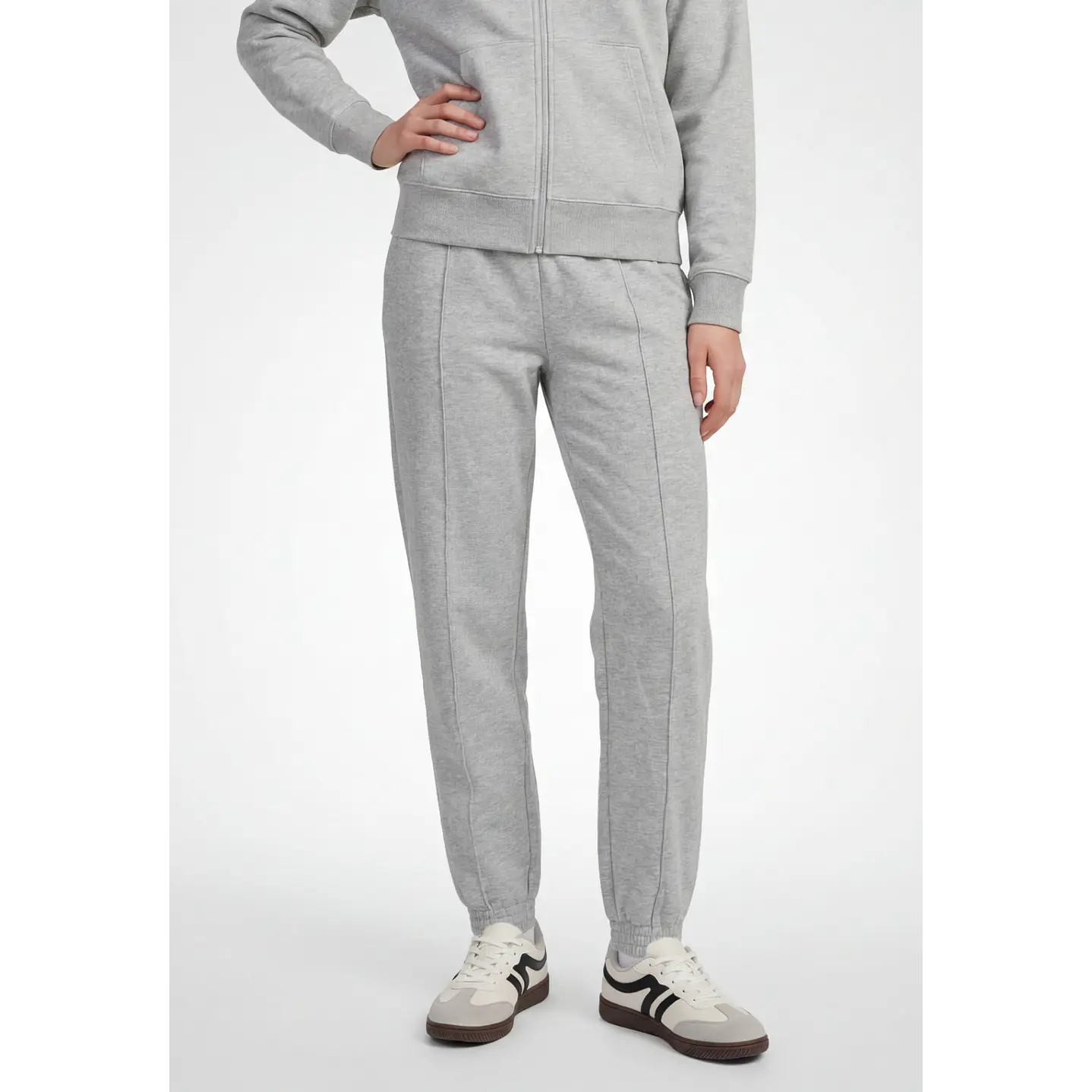 Buzo Básico Mujer Gris 1