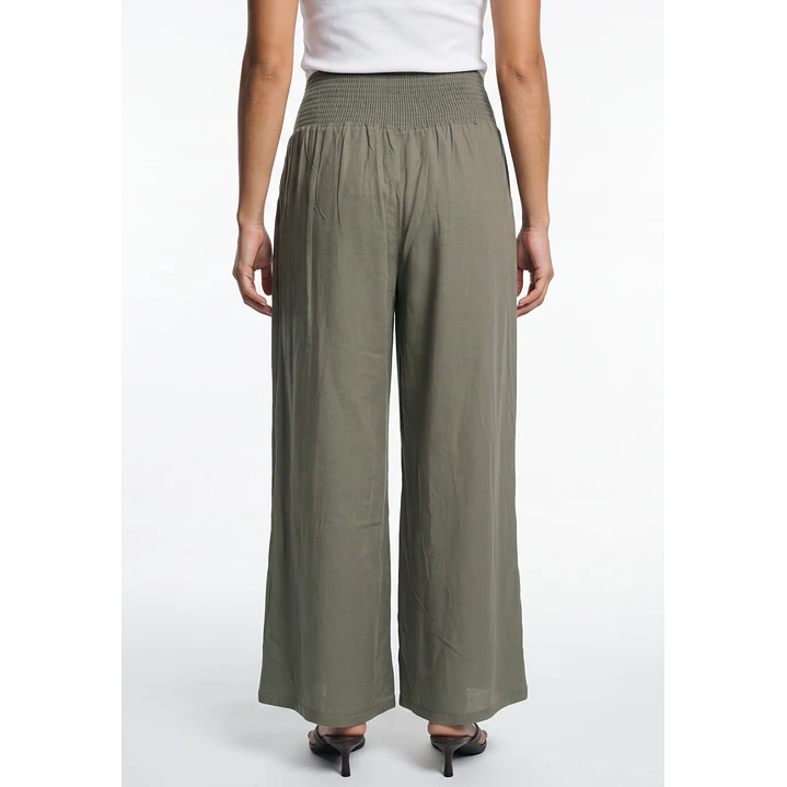 Pantalón Palazzo Liso Mujer Verde 2