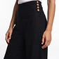 Pantalón Palazzo Liso Mujer Negro - Miniatura 4