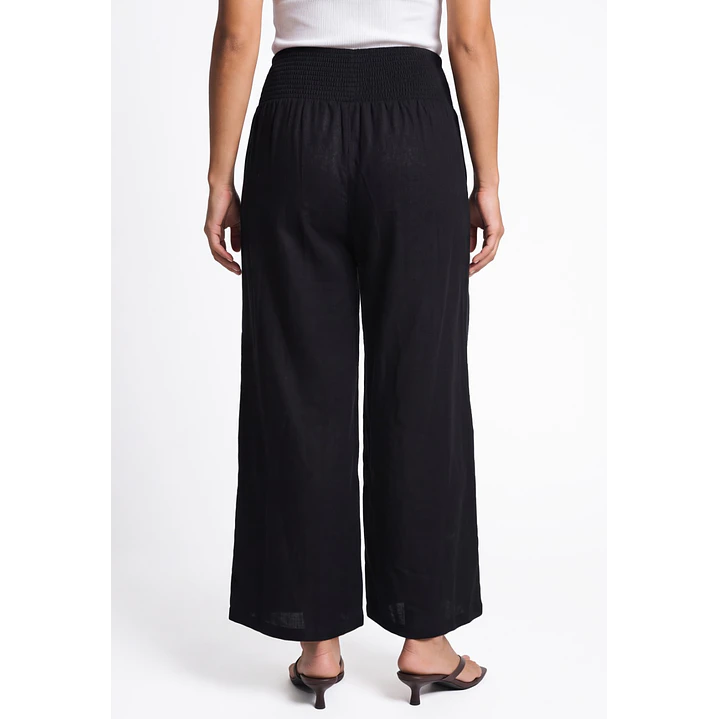 Pantalón Palazzo Liso Mujer Negro 2