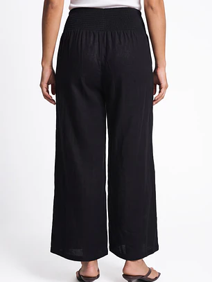 Pantalón Palazzo Liso Mujer Negro