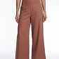 Pantalón Palazzo Liso Mujer Ladrillo - Miniatura 1