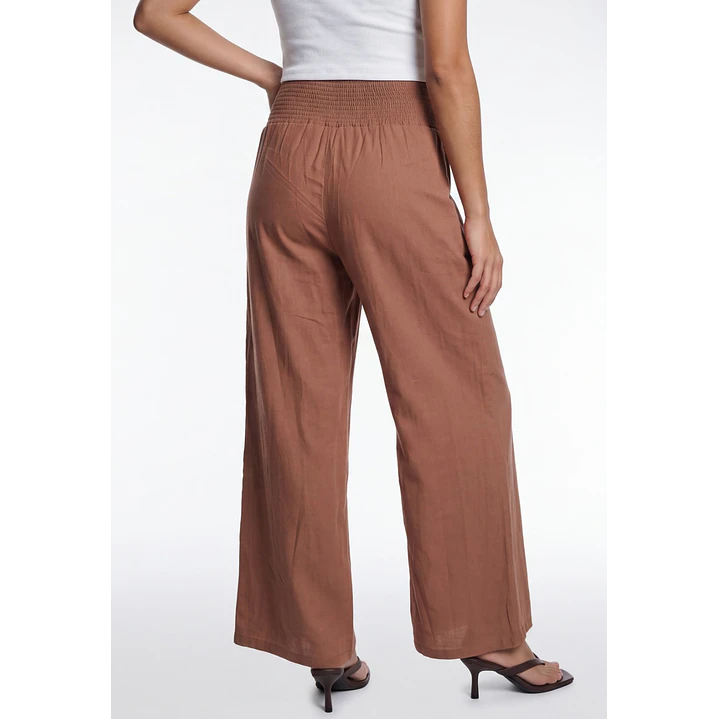 Pantalón Palazzo Liso Mujer Ladrillo 2