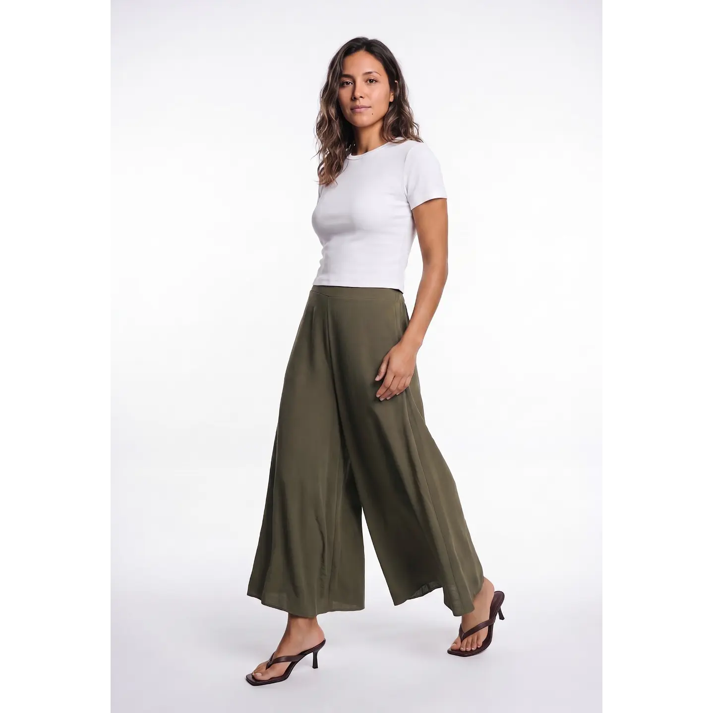 Pantalón Palazzo London Mujer Verde 3