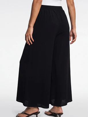 Pantalón Palazzo London Mujer Negro